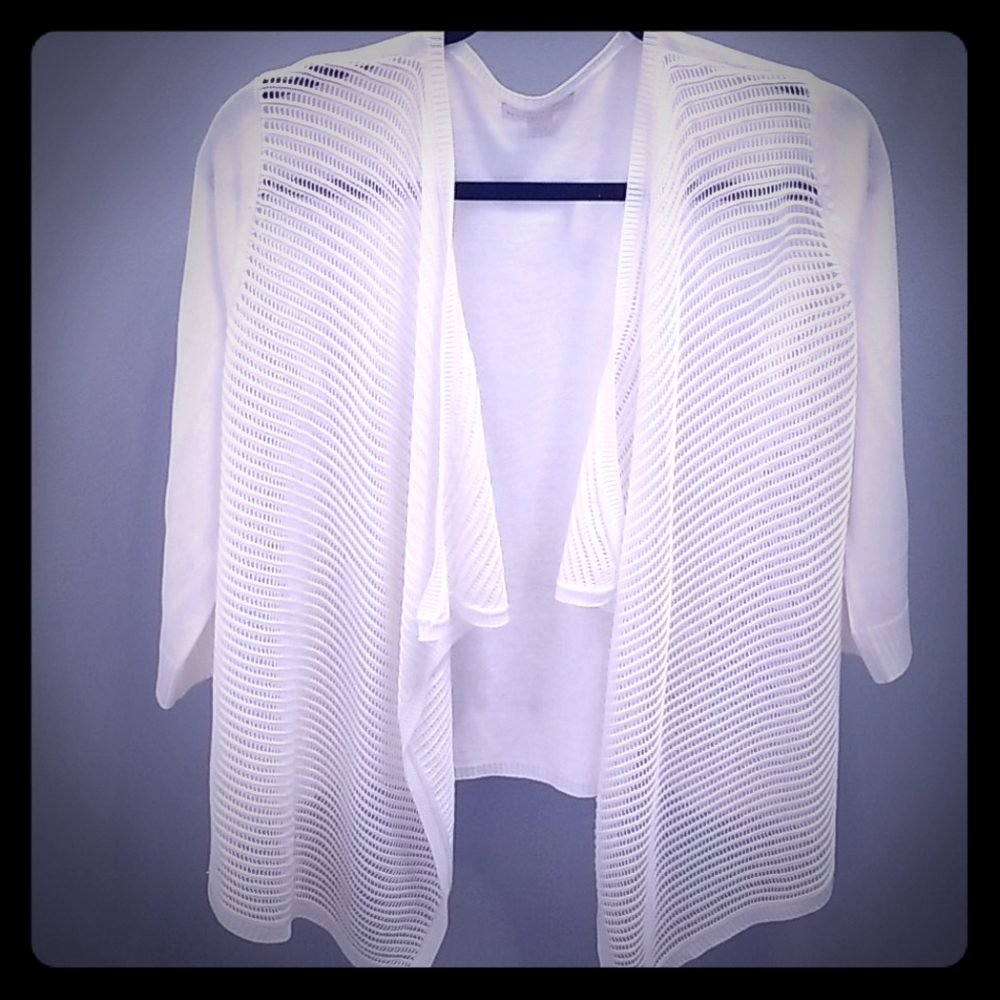 White cardigan